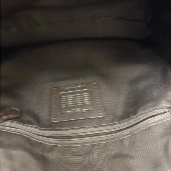 Coach Fuchsia Pebble Leather Shoulder Bag with Gold Accents - Picture 7 of 10